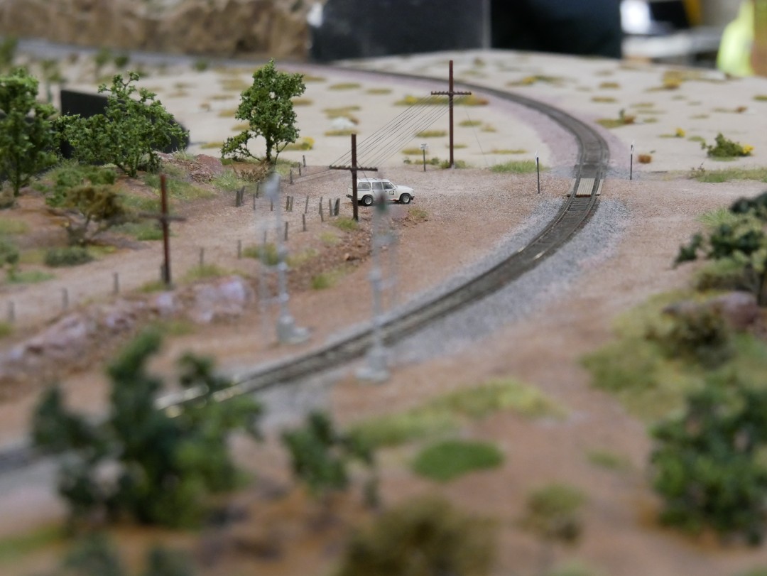 4x4 waiting at crossing