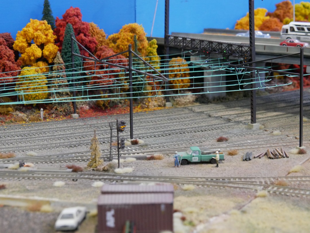 Penn Central work truck by caternary